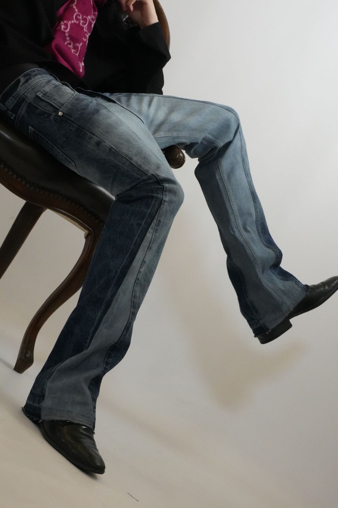 PANTALONI FLARED DOUBLE WASHED
