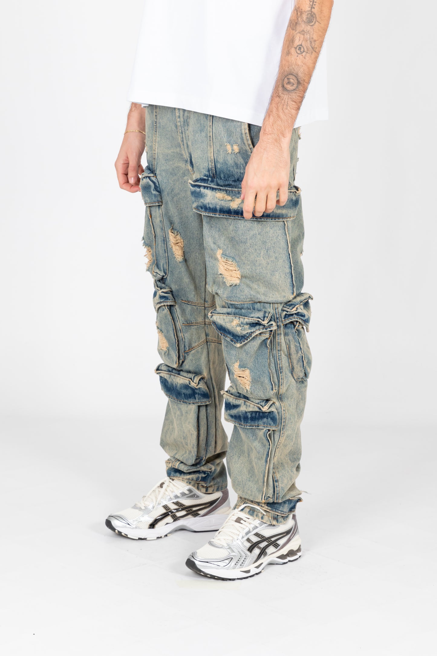 JEANS WASHED CARGO