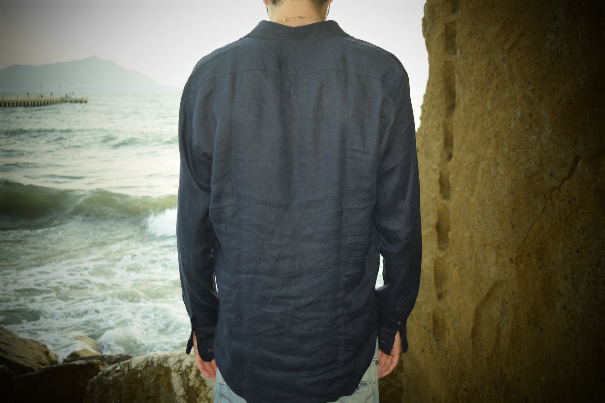 Camicia Di Lino Blu