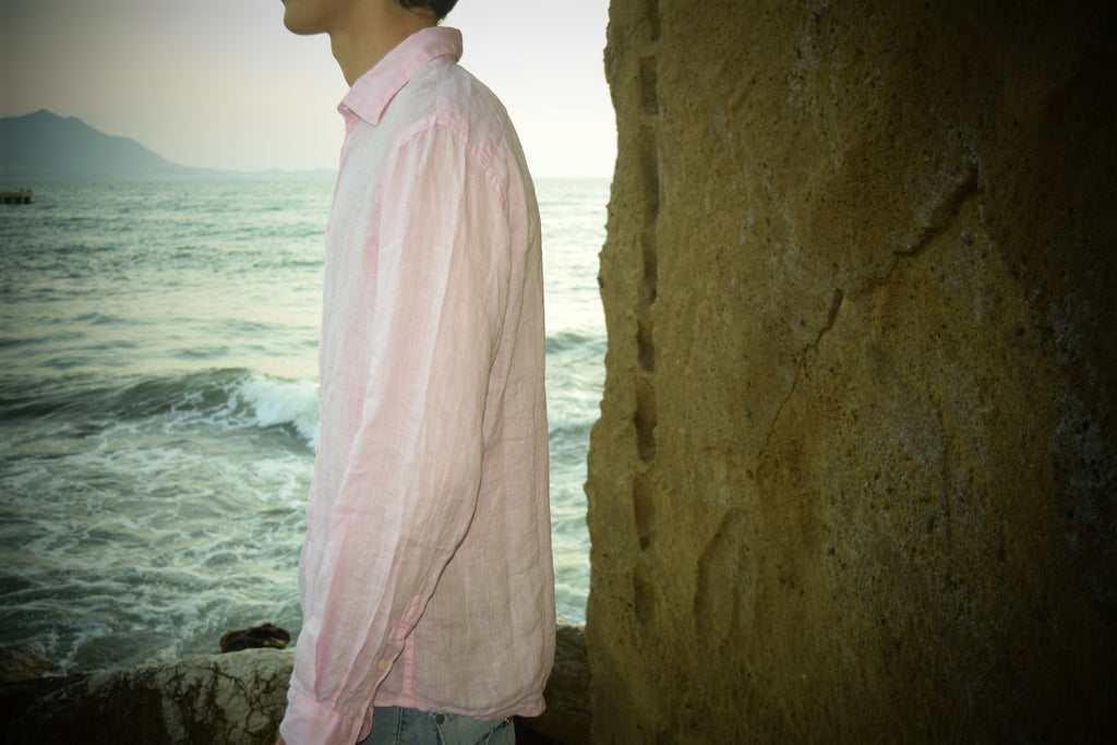 Camicia Di Lino Rosa