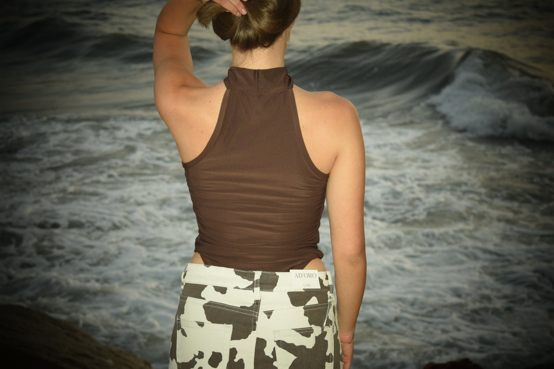 Brown Neck-lace Top