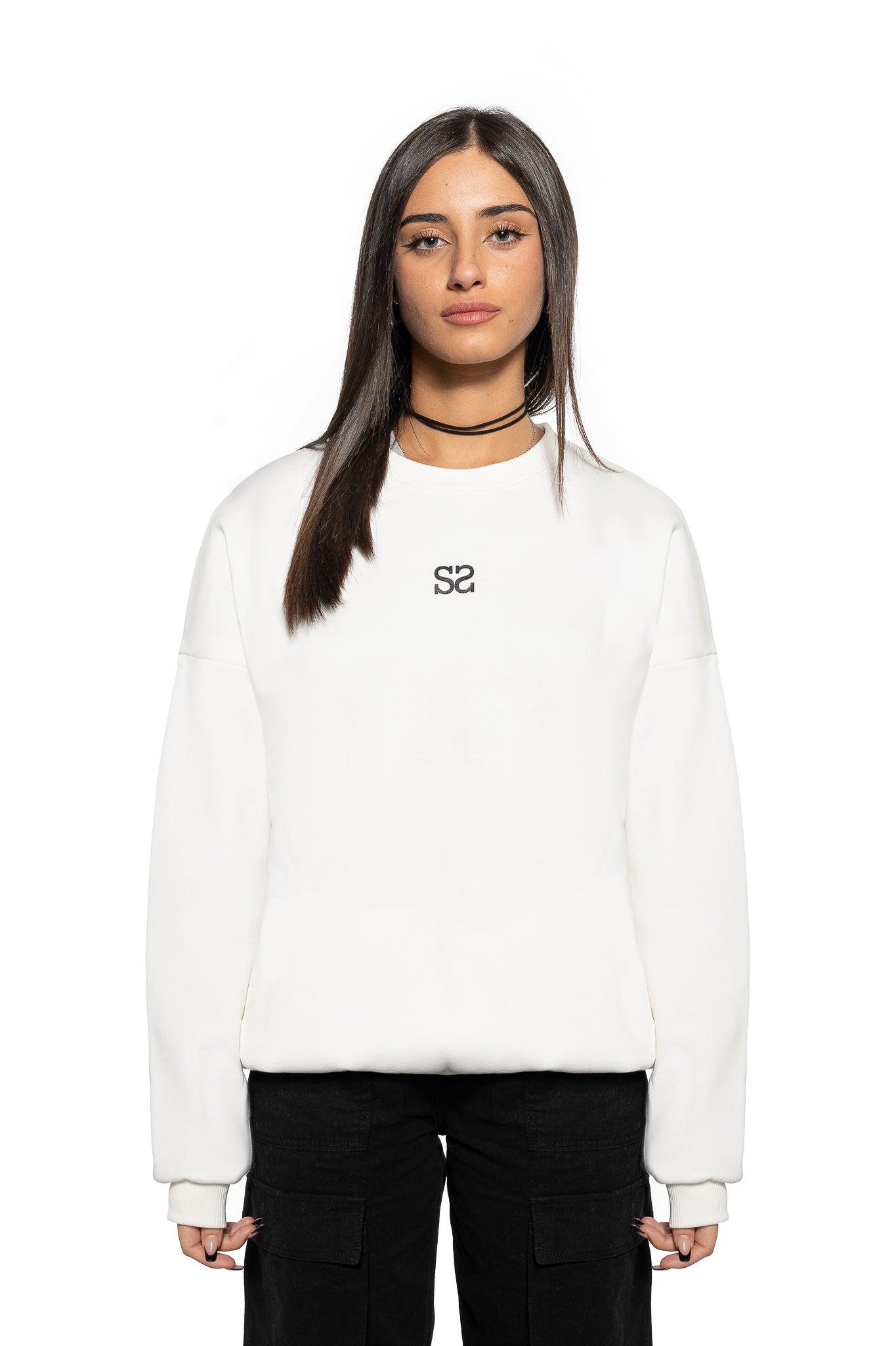 LOGO WHITE SWEATSHIRT