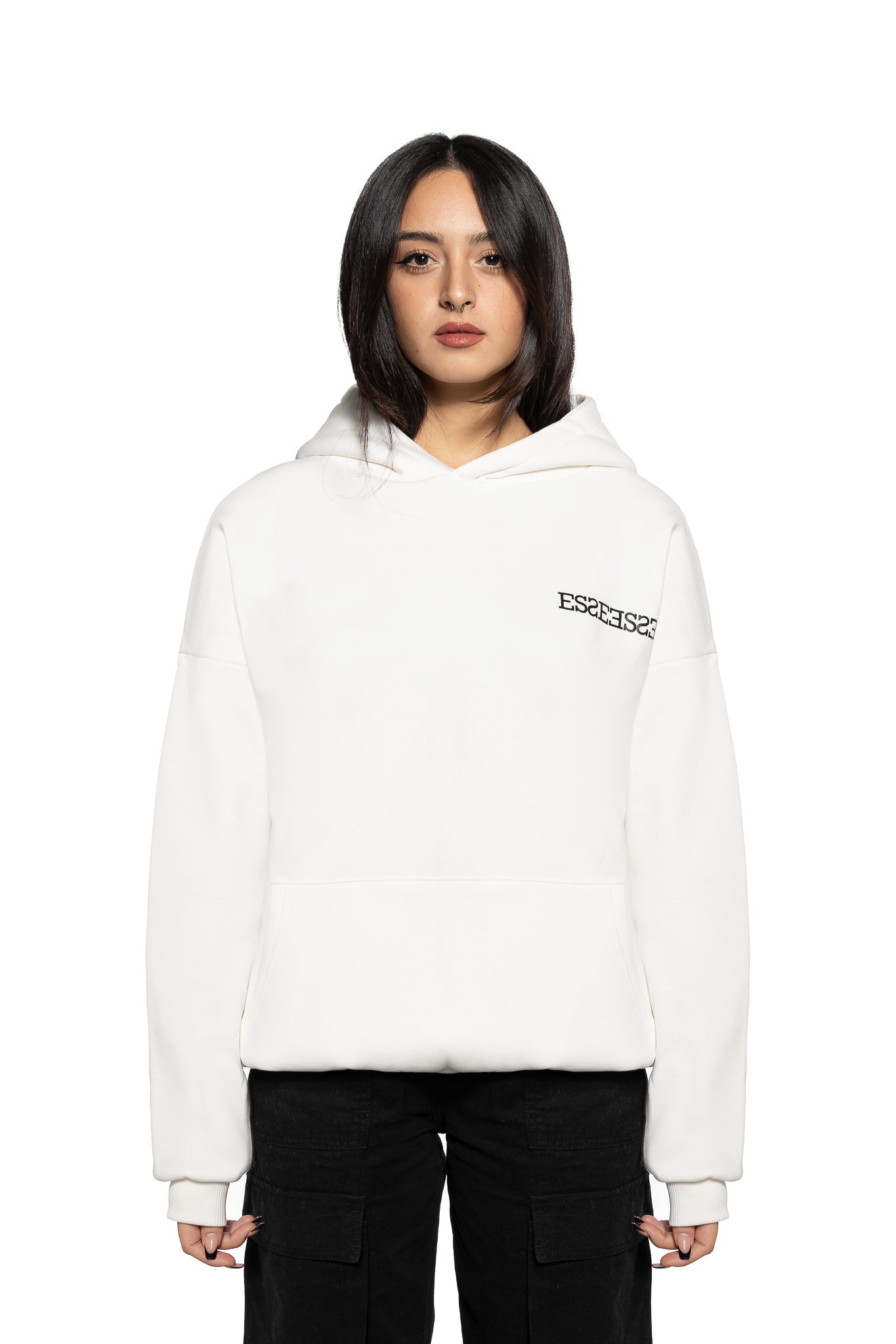 FALLING WHITE HOODIE