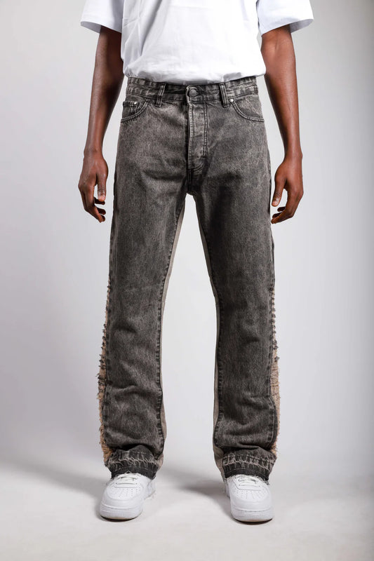 JEANS WITH RAW INSERTS